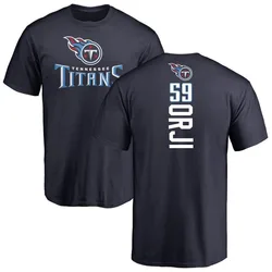 Anfernee Orji Tennessee Titans Men's Navy Backer T-Shirt -