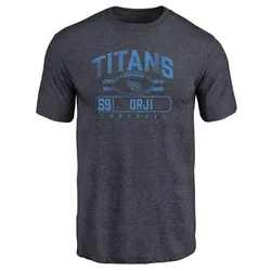 Anfernee Orji Tennessee Titans Men's Navy by Flanker Tri-Blend T-Shirt -