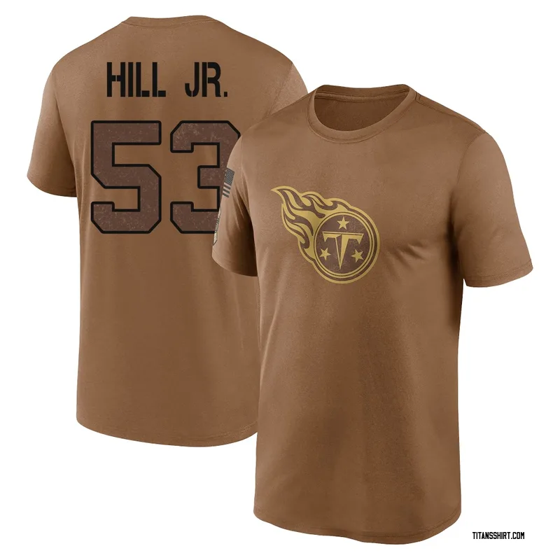 Anthony Hill Jr. Tennessee Titans Youth Legend Brown 2023 Salute To Service Performance T-Shirt