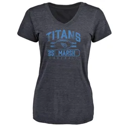 Armani Marsh Tennessee Titans Women's Navy by Flanker Tri-Blend T-Shirt -