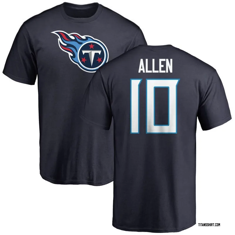 Brandon Allen Tennessee Titans Men's Navy Name & Number Logo T-Shirt -