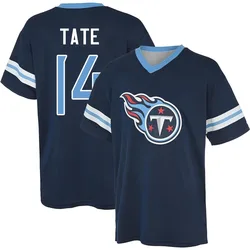 Carnell Tate Tennessee Titans Youth Navy Name & Number Game Day V-Neck T-Shirt