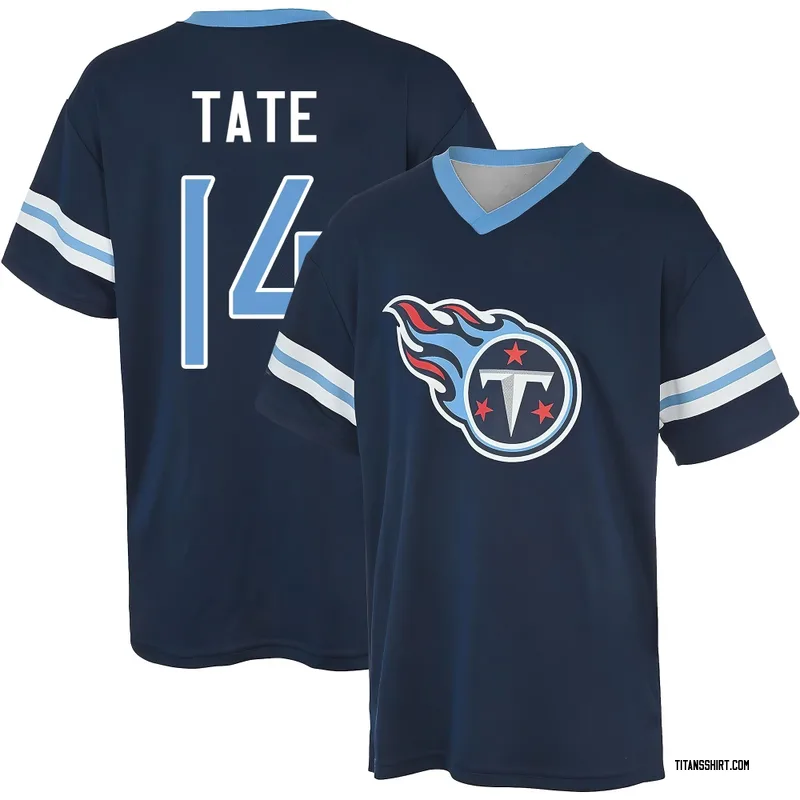 Carnell Tate Tennessee Titans Youth Navy Name & Number Game Day V-Neck T-Shirt