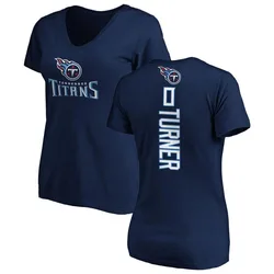 Cole Turner Tennessee Titans Women's Navy Backer Slim Fit T-Shirt -