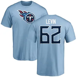 Corey Levin Tennessee Titans Men's Light Blue Name & Number Logo T-Shirt -