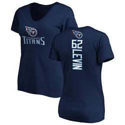 Corey Levin Tennessee Titans Women's Navy Backer Slim Fit T-Shirt -