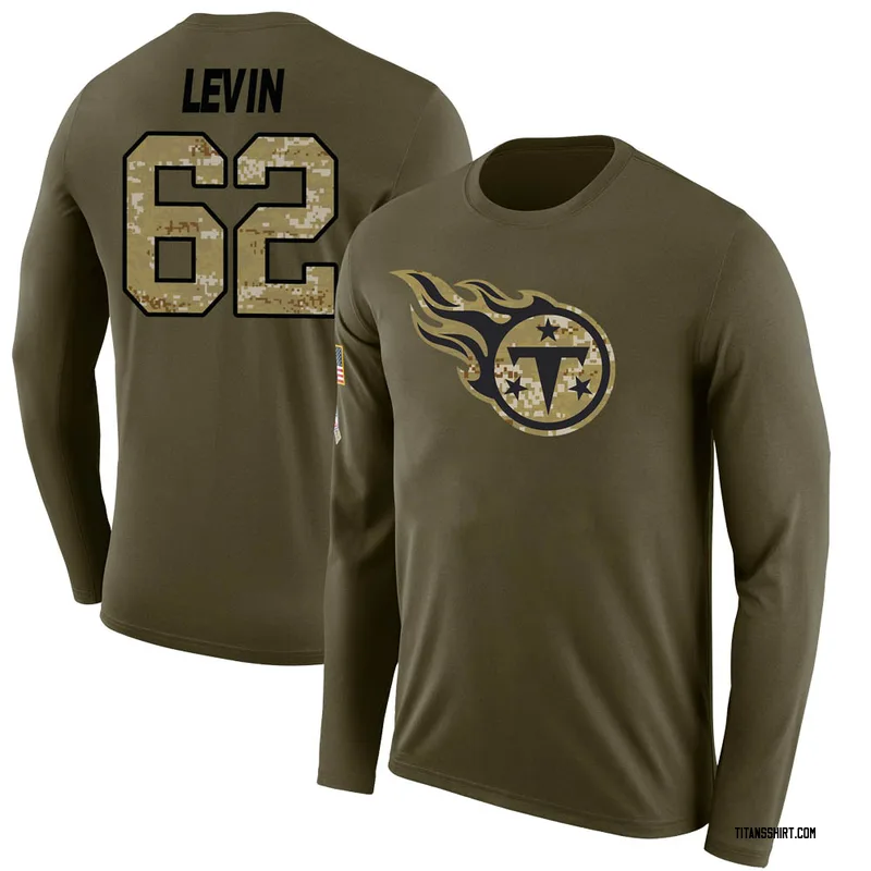 Corey Levin Tennessee Titans Youth Legend Olive Salute to Service Sideline Long Sleeve T-Shirt