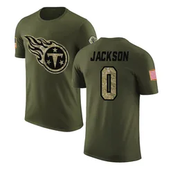 Courtney Jackson Tennessee Titans Youth Legend Olive Salute to Service T-Shirt
