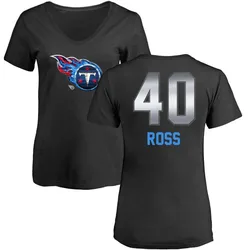Davion Ross Tennessee Titans Women's Black by Midnight Mascot T-Shirt -