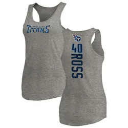Davion Ross Tennessee Titans Women's by Backer Tri-Blend Tank Top - Ash