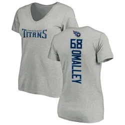 Devonte O'Malley Tennessee Titans Women's Backer V-Neck T-Shirt - Ash