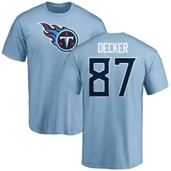 Eric Decker Tennessee Titans Men's Light Blue Pro Line Name & Number Logo T-Shirt -