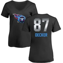 Eric Decker Tennessee Titans Women's Black by Midnight Mascot T-Shirt -