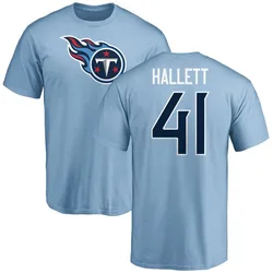 Erick Hallett Tennessee Titans Youth Light Blue Name & Number Logo T-Shirt -