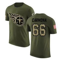 Fernando Carmona Tennessee Titans Men's Legend Olive Salute to Service T-Shirt
