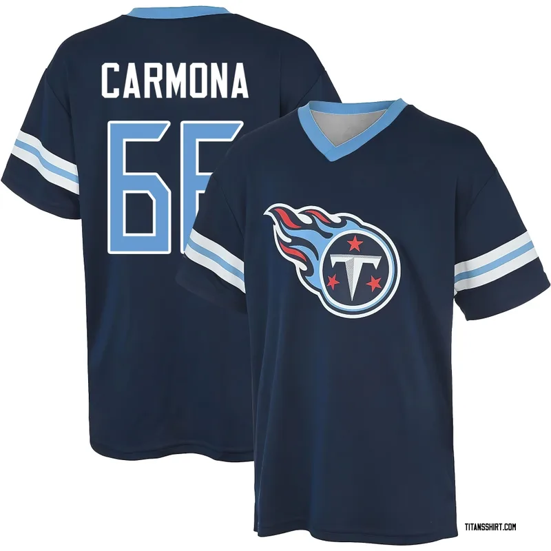 Fernando Carmona Tennessee Titans Youth Navy Name & Number Game Day V-Neck T-Shirt