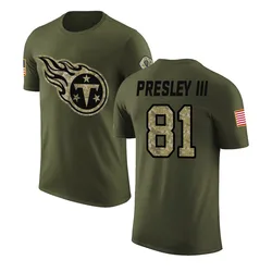 Hal Presley III Tennessee Titans Men's Legend Olive Salute to Service T-Shirt