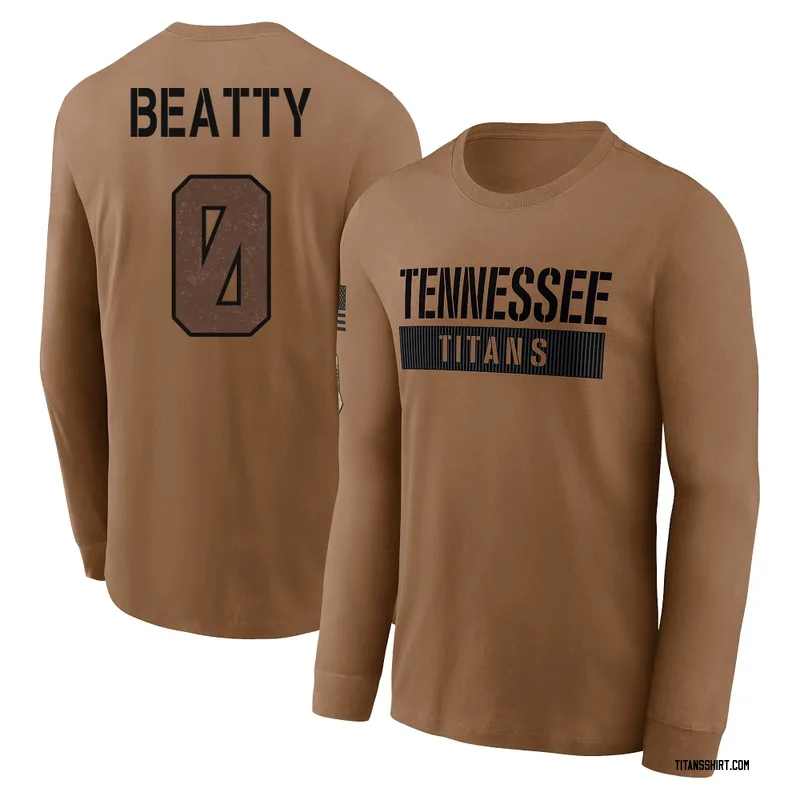 Hank Beatty Tennessee Titans Men's Brown 2023 Salute To Service Long Sleeve T-Shirt