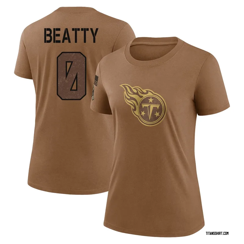 Hank Beatty Tennessee Titans Women's Legend Brown 2023 Salute To Service Performance T-Shirt