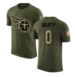 Hank Beatty Tennessee Titans Youth Legend Olive Salute to Service T-Shirt