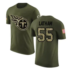 JC Latham Tennessee Titans Men's Legend Olive Salute to Service T-Shirt
