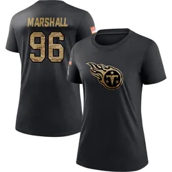 Jackie Marshall Tennessee Titans Women's Black 2020 Salute To Service Performance T-Shirt