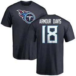 Jalyn Armour-Davis Tennessee Titans Youth Navy Name & Number Logo T-Shirt -