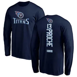 James Proche II Tennessee Titans Men's Navy Backer Long Sleeve T-Shirt -