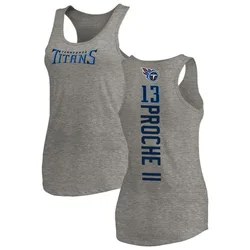 James Proche II Tennessee Titans Women's by Backer Tri-Blend Tank Top - Ash