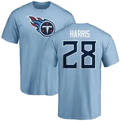 Jermari Harris Tennessee Titans Men's Light Blue Name & Number Logo T-Shirt -