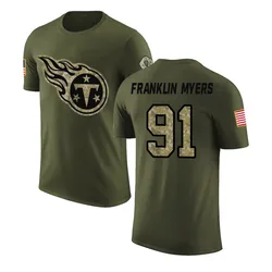 John Franklin-Myers Tennessee Titans Youth Legend Olive Salute to Service T-Shirt