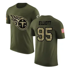 Jordan Elliott Tennessee Titans Youth Legend Olive Salute to Service T-Shirt