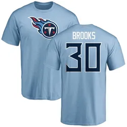 Kendell Brooks Tennessee Titans Youth Light Blue Name & Number Logo T-Shirt -