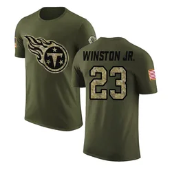 Kevin Winston Jr. Tennessee Titans Youth Legend Olive Salute to Service T-Shirt