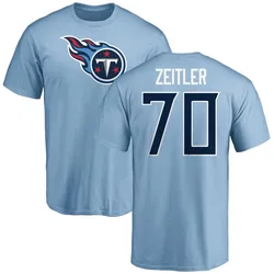 Kevin Zeitler Tennessee Titans Men's Light Blue Name & Number Logo T-Shirt -