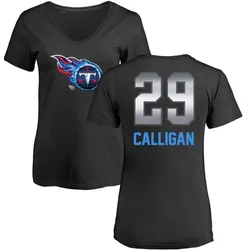Keydrain Calligan Tennessee Titans Women's Black by Midnight Mascot T-Shirt -