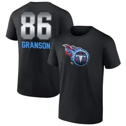 Kylen Granson Tennessee Titans Men's Black by Midnight Mascot T-Shirt -