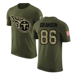 Kylen Granson Tennessee Titans Men's Legend Olive Salute to Service T-Shirt