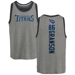 Kylen Granson Tennessee Titans Men's by Backer Tri-Blend Tank Top - Ash