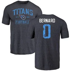Micah Bernard Tennessee Titans Men's Navy Distressed Name & Number Tri-Blend T-Shirt