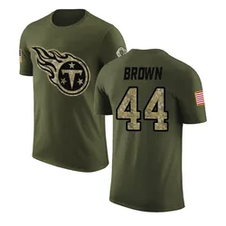Mike Brown Tennessee Titans Men's Legend Brown Olive Salute to Service T-Shirt