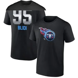 Philip Blidi Tennessee Titans Men's Black by Midnight Mascot T-Shirt -