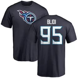 Philip Blidi Tennessee Titans Men's Navy Name & Number Logo T-Shirt -