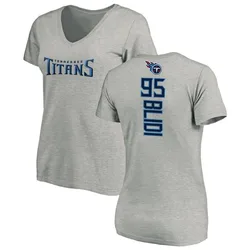 Philip Blidi Tennessee Titans Women's Backer V-Neck T-Shirt - Ash