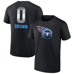 Sean Brown Tennessee Titans Men's Black by Midnight Mascot T-Shirt -