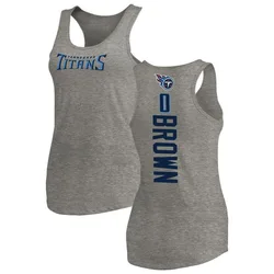 Sean Brown Tennessee Titans Women's Brown by Backer Tri-Blend Tank Top - Ash