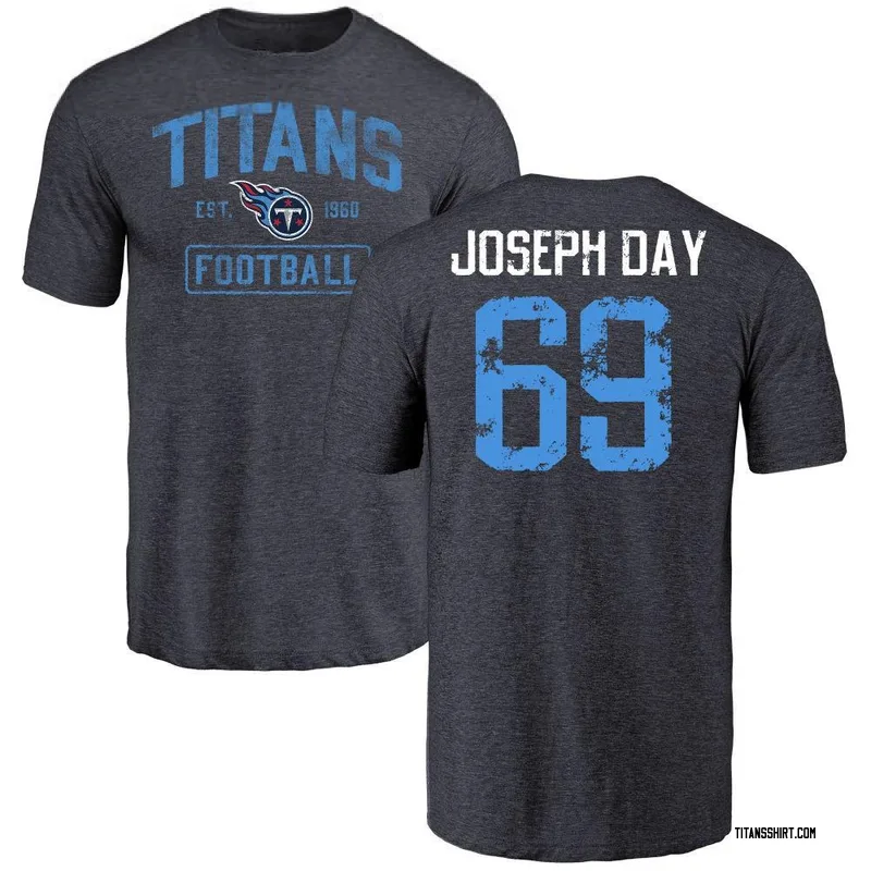 Sebastian Joseph-Day Tennessee Titans Youth Navy Distressed Name & Number Tri-Blend T-Shirt