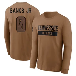 Shad Banks Jr. Tennessee Titans Men's Brown 2023 Salute To Service Long Sleeve T-Shirt