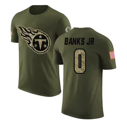 Shad Banks Jr. Tennessee Titans Men's Legend Olive Salute to Service T-Shirt