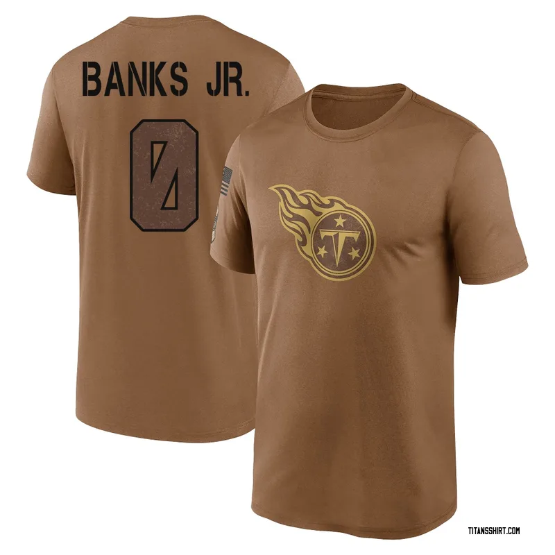 Shad Banks Jr. Tennessee Titans Youth Legend Brown 2023 Salute To Service Performance T-Shirt